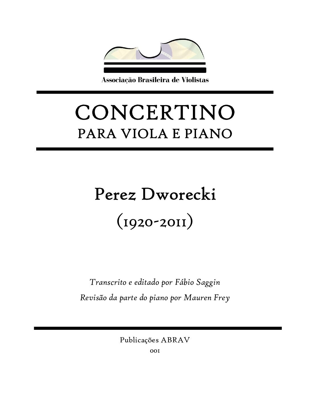 001 Dworecki - Concertino (1974) - va pf